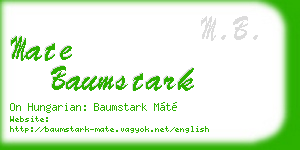 mate baumstark business card